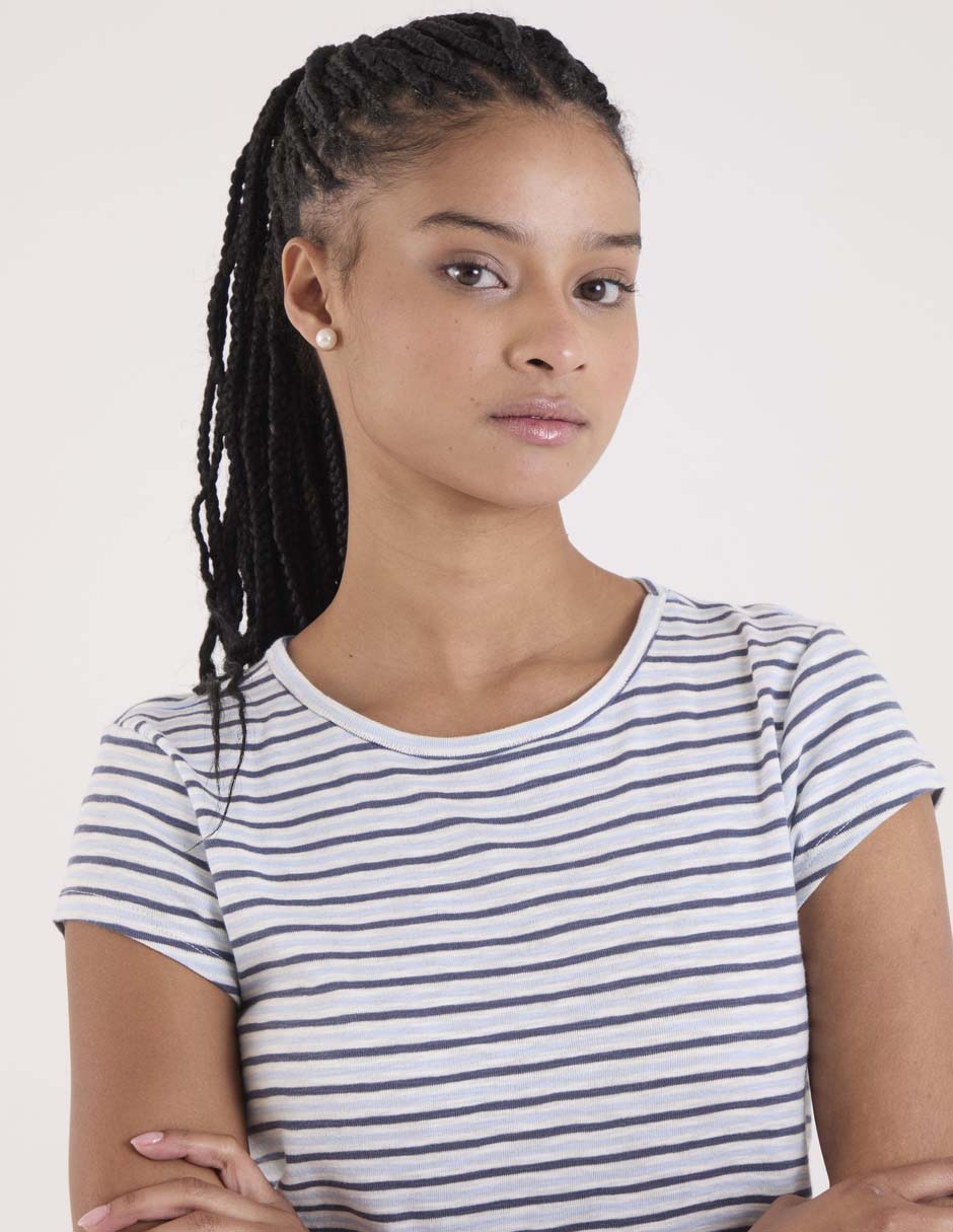 Playera manga corta cuello redondo para mujer 5