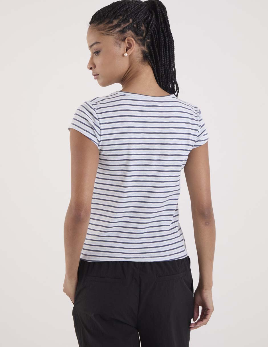 Playera manga corta cuello redondo para mujer 6