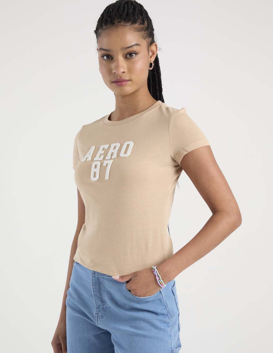 Playera manga corta cuello redondo para mujer 2