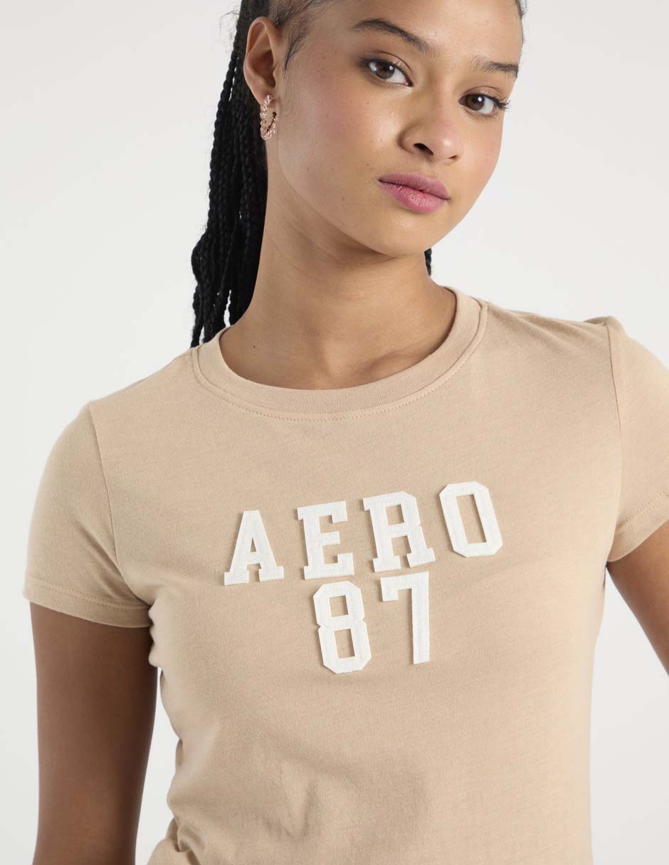 Playera manga corta cuello redondo para mujer 4