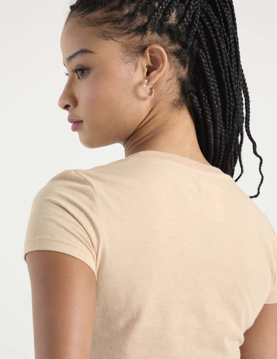 Playera manga corta cuello redondo para mujer 5