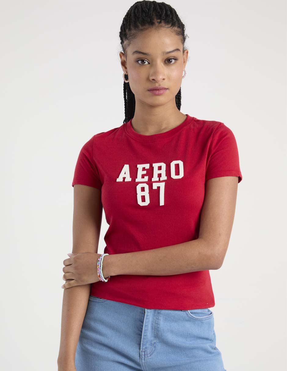 Playera manga corta Aero cuello redondo para mujer