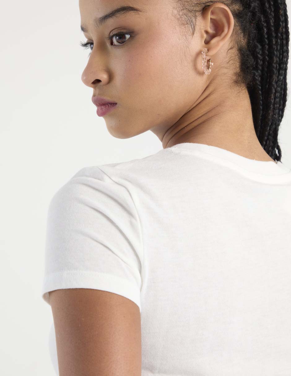 Playera manga corta cuello redondo para mujer 5