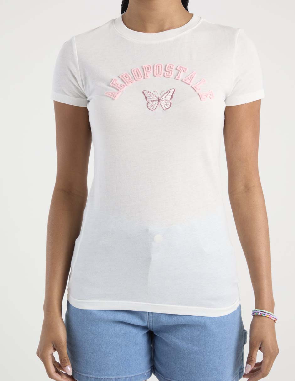 Playera manga corta cuello redondo para mujer 7