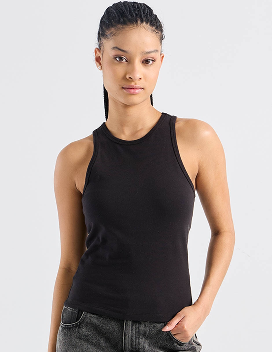 Top cuello redondo tirante ancho Top cuello redondo tirante ancho