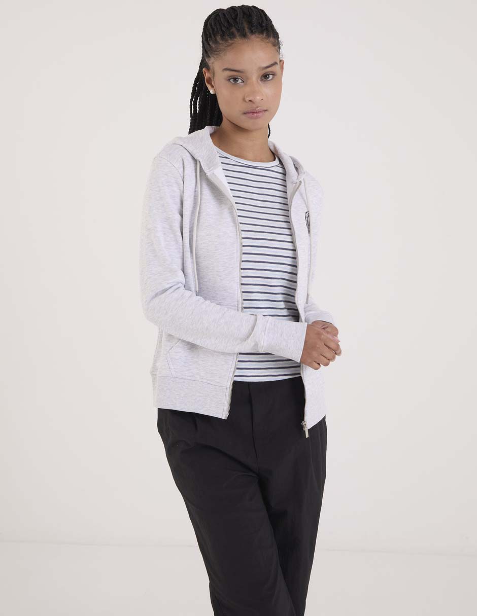 Sudadera con capucha y bolsa para mujer
