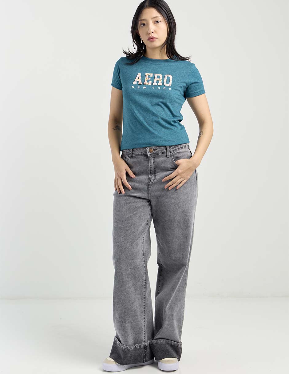 Playera manga corta cuello redondo para mujer 3