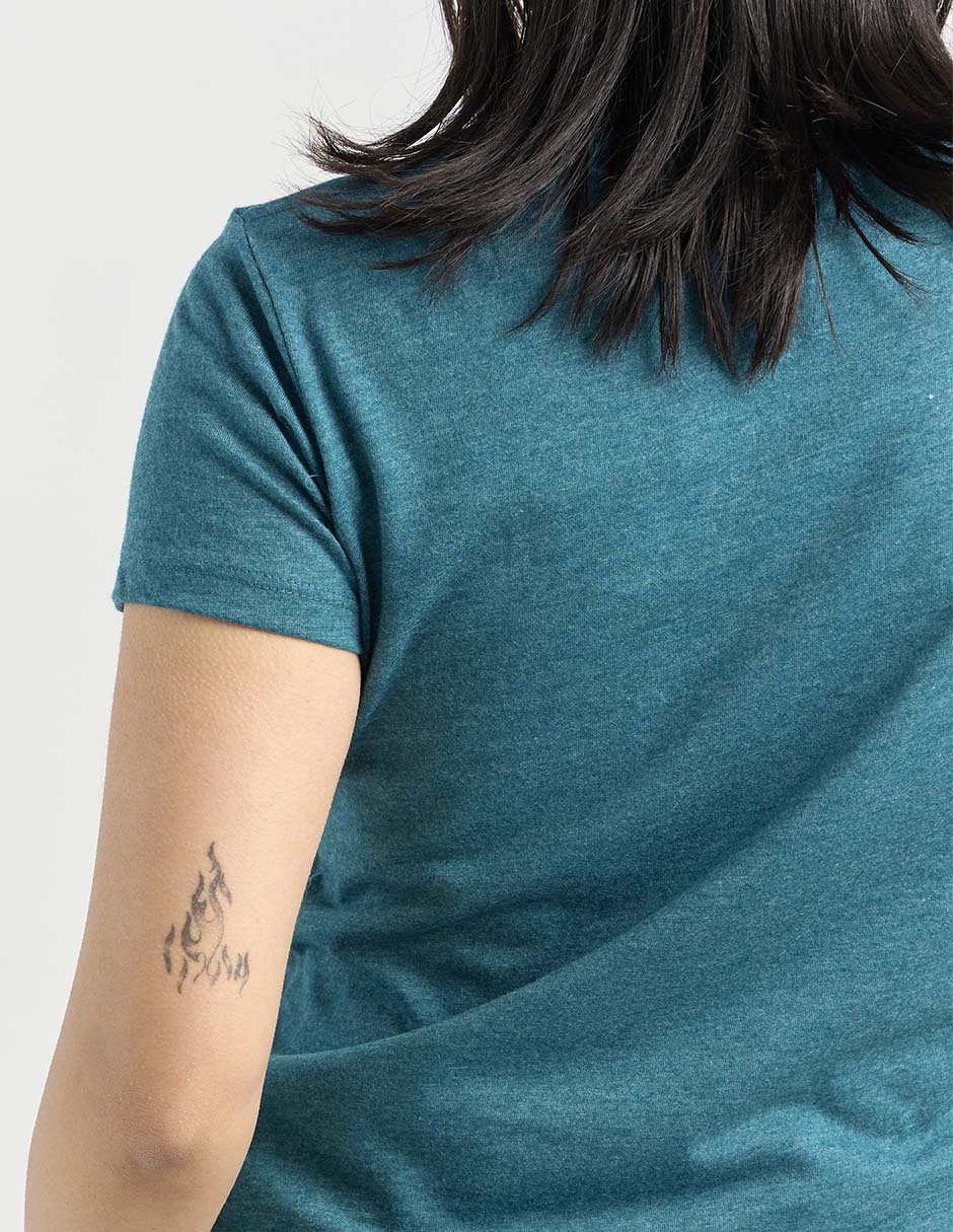 Playera manga corta cuello redondo para mujer 5