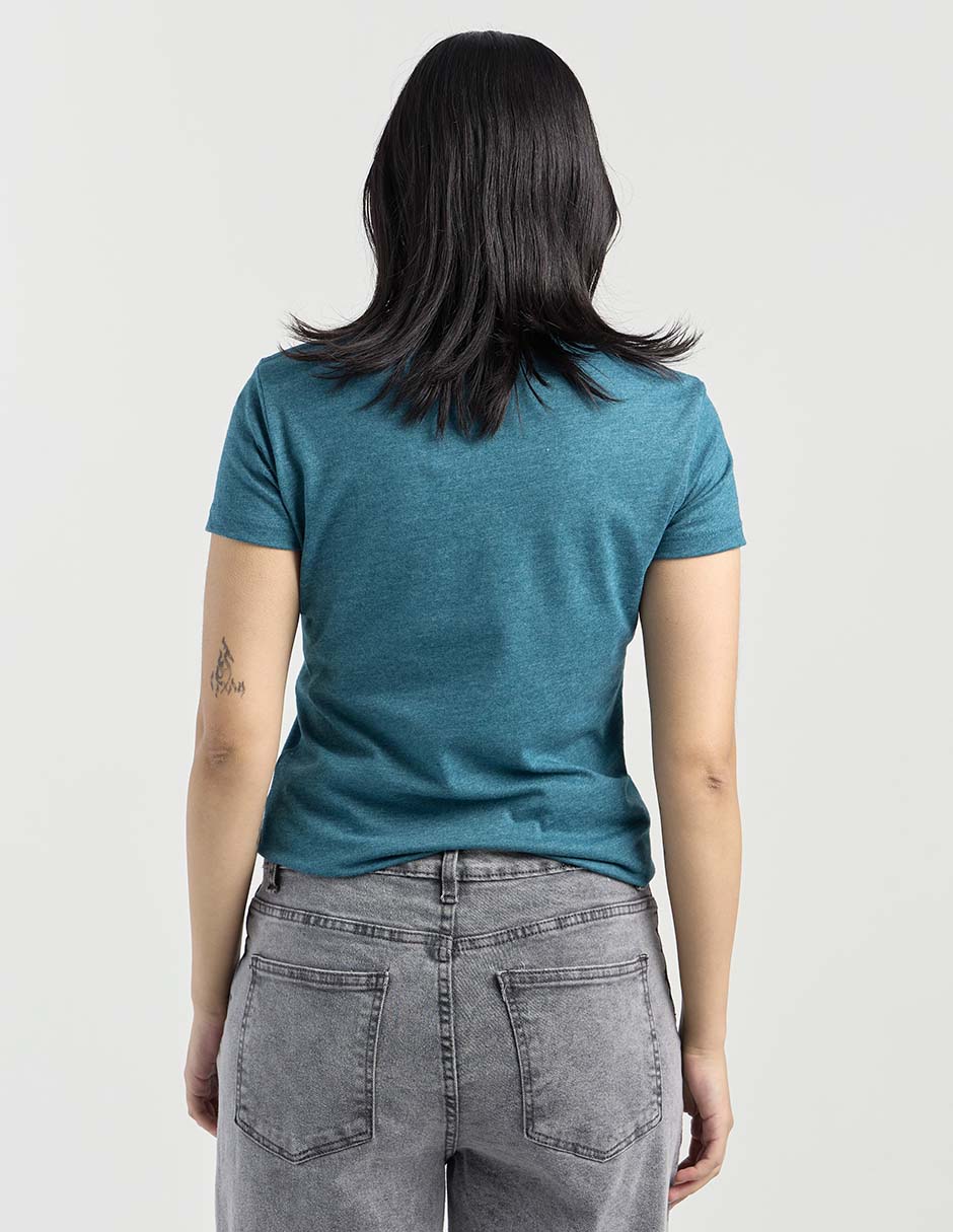 Playera manga corta cuello redondo para mujer 7