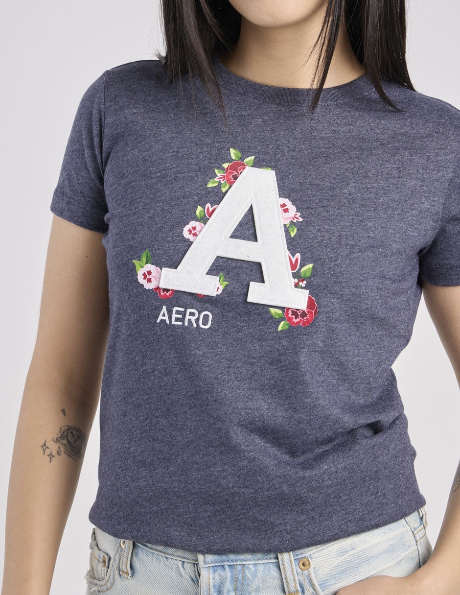 Playera manga corta cuello redondo para mujer 4