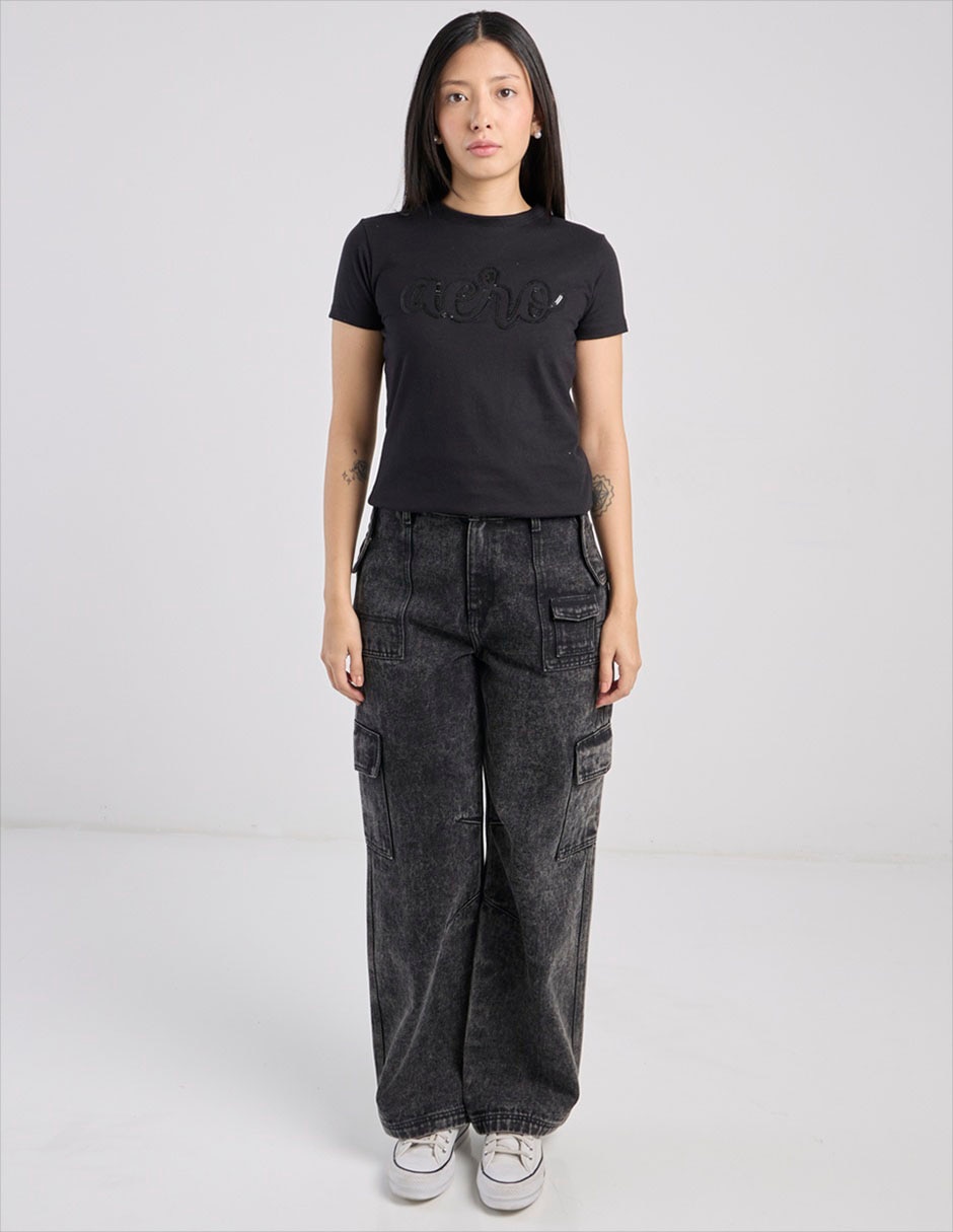 Playera manga corta cuello redondo para mujer 3