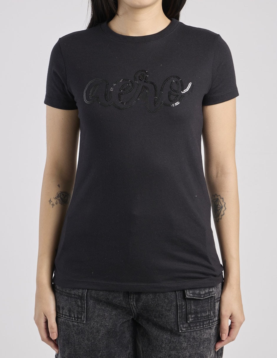 Playera manga corta cuello redondo para mujer 5