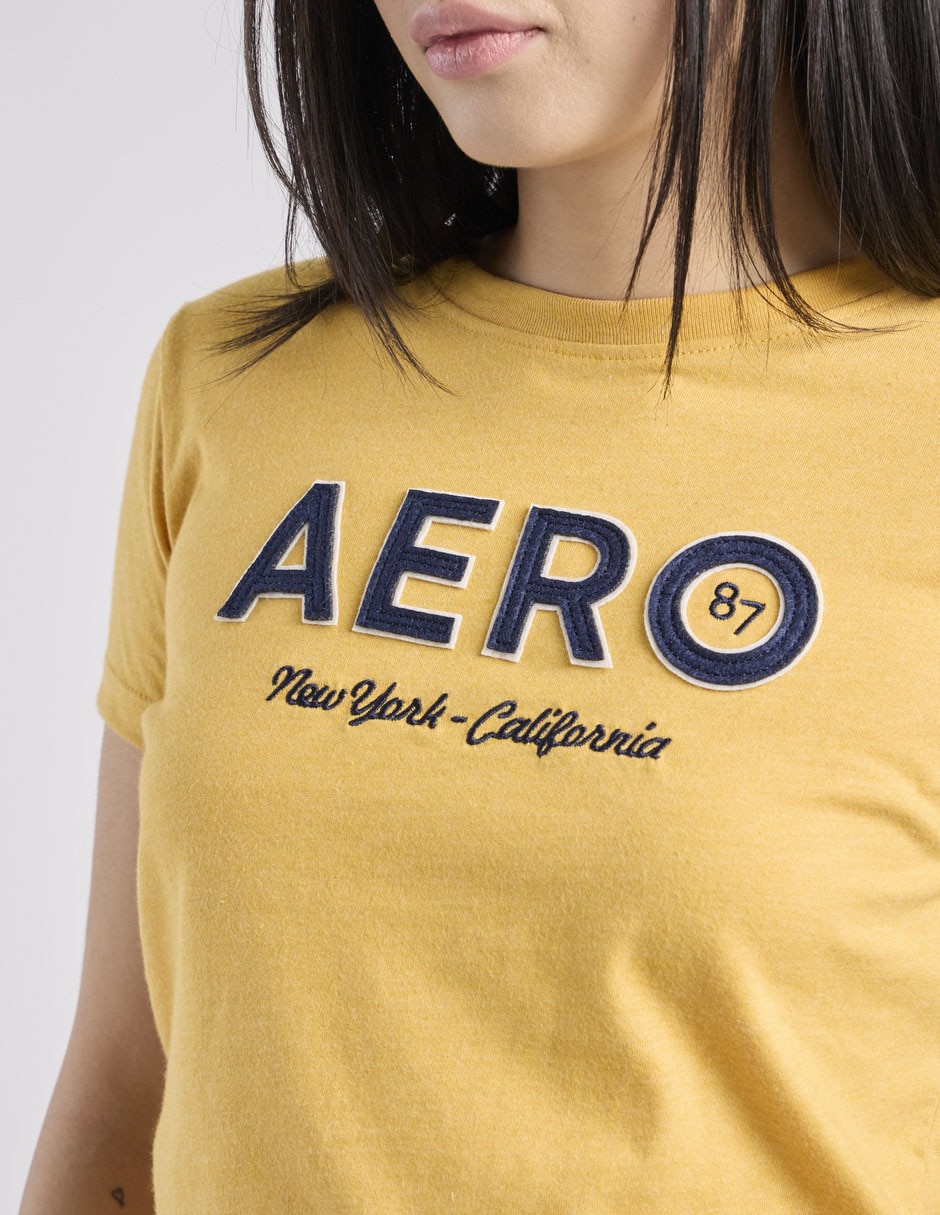 Playera manga corta Aero cuello redondo para mujer