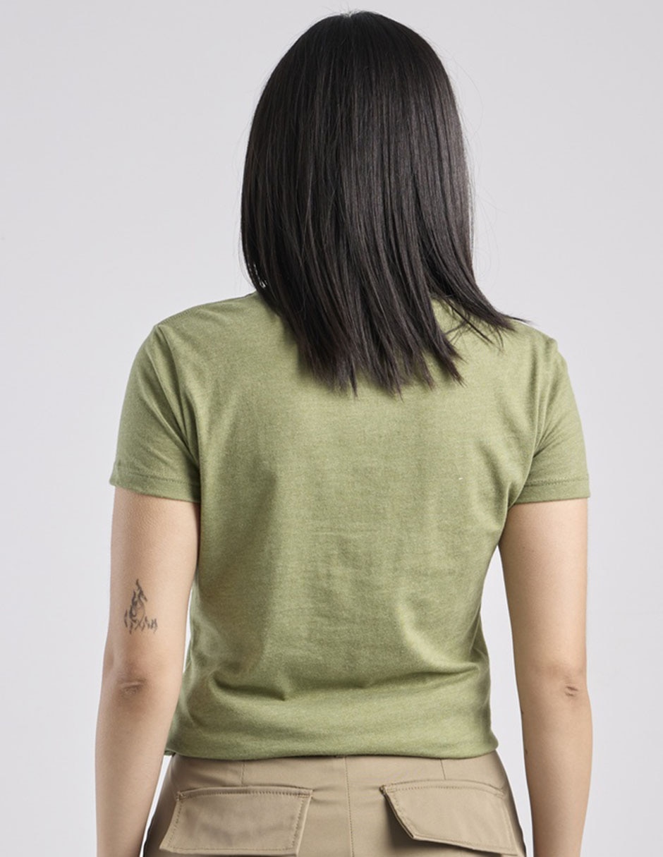 Playera manga corta cuello redondo para mujer 2