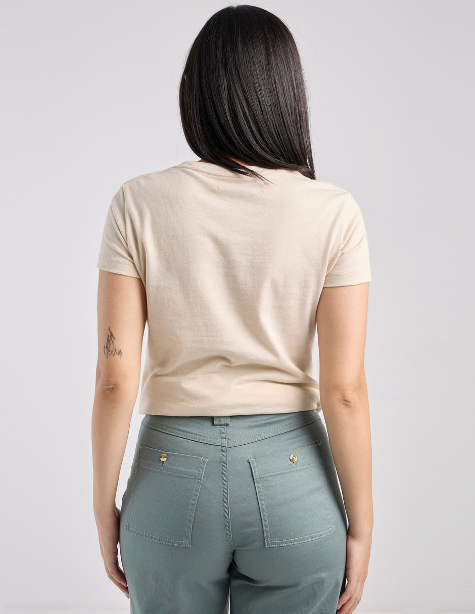 Playera manga corta cuello redondo para mujer 2