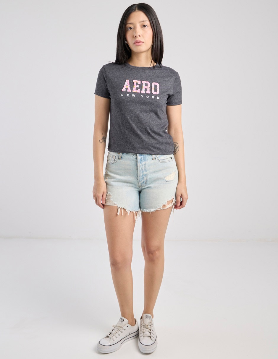 Playera manga corta Aero cuello redondo para mujer