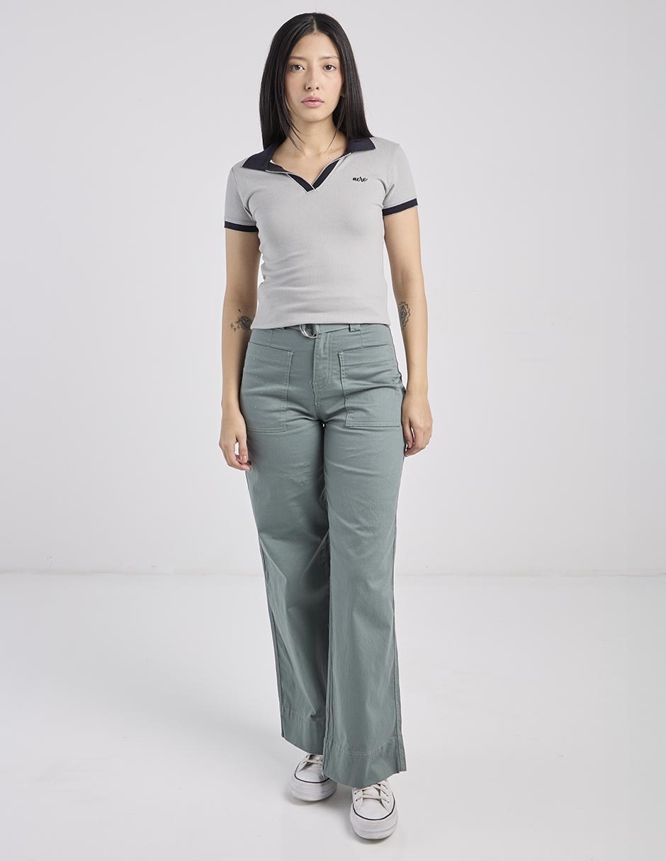 Playera manga corta cuello v para mujer 3