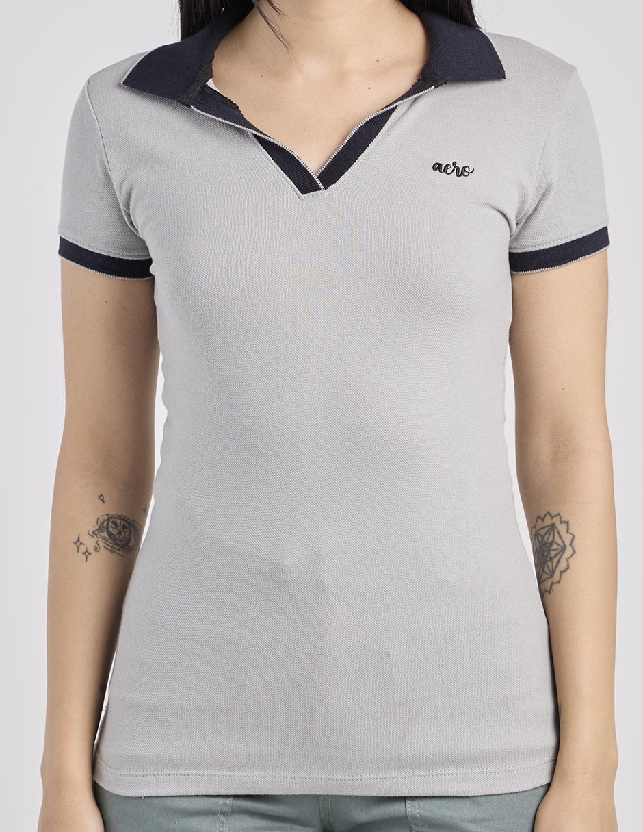 Playera manga corta cuello v para mujer 5