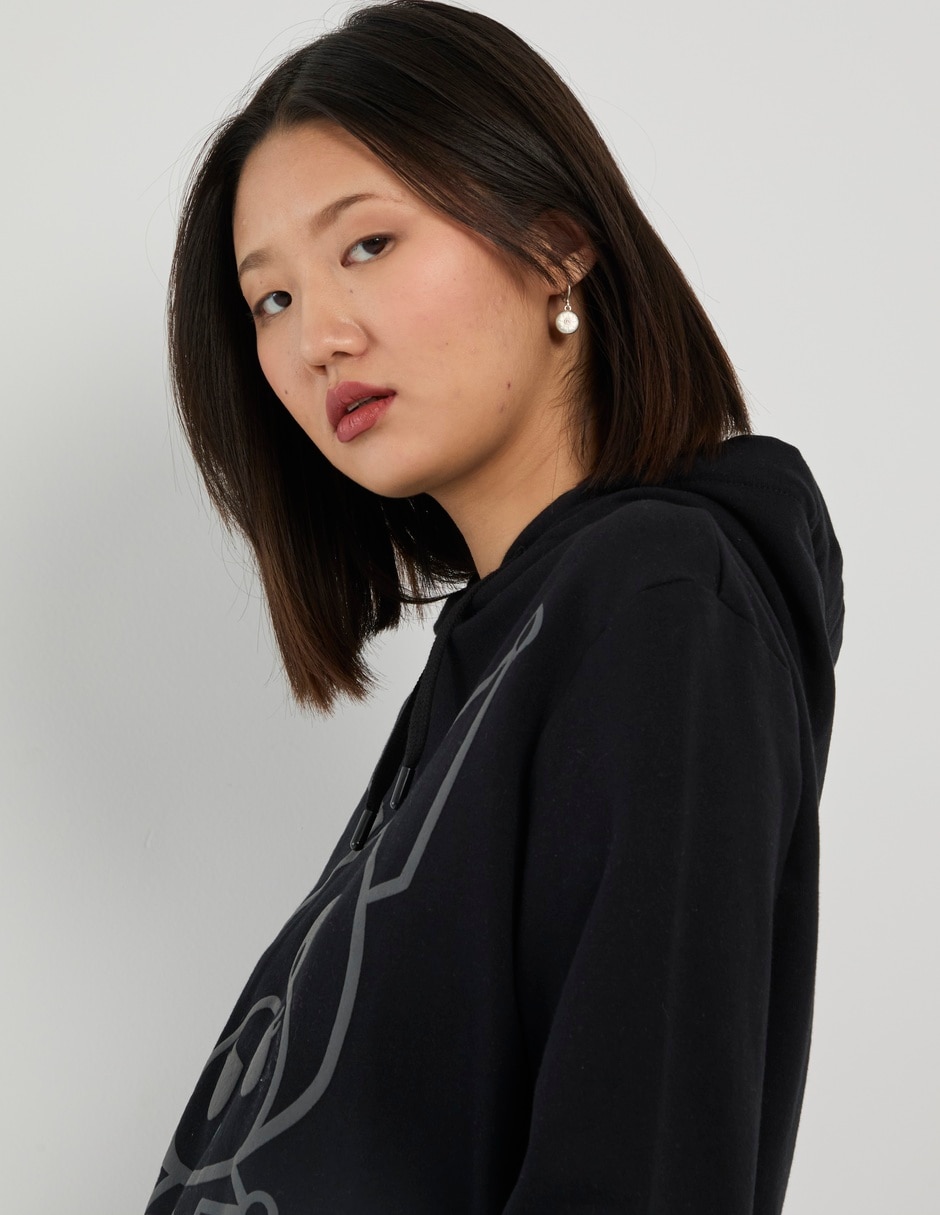 Sudadera con capucha y bolsa Kuromi para mujer 4