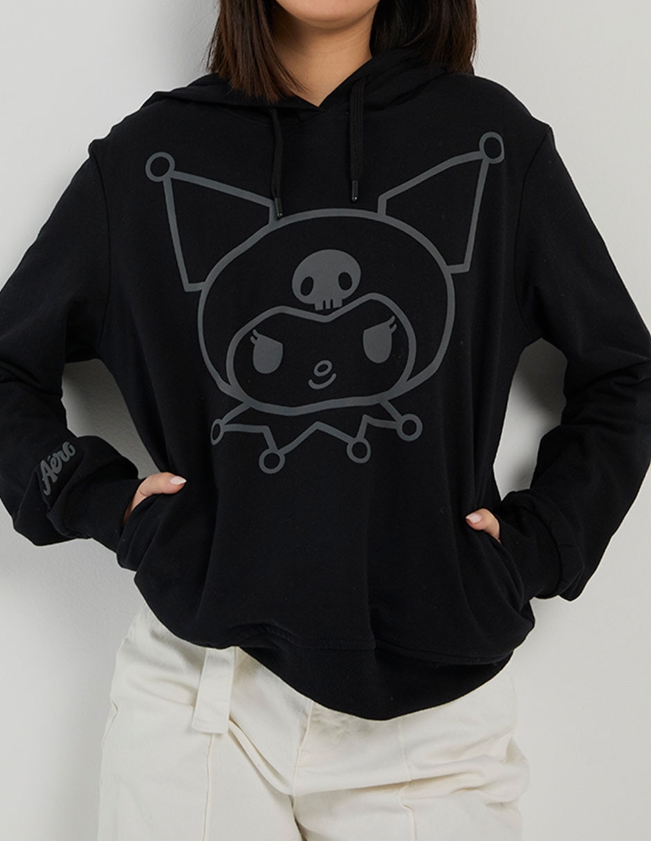 Sudadera con capucha y bolsa Kuromi para mujer 5