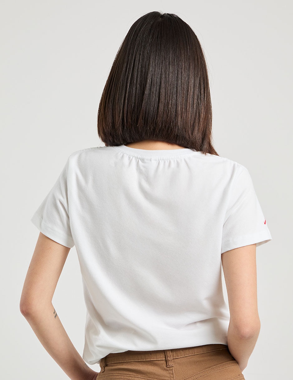 Playera manga corta Hello Kitty cuello redondo para mujer 6