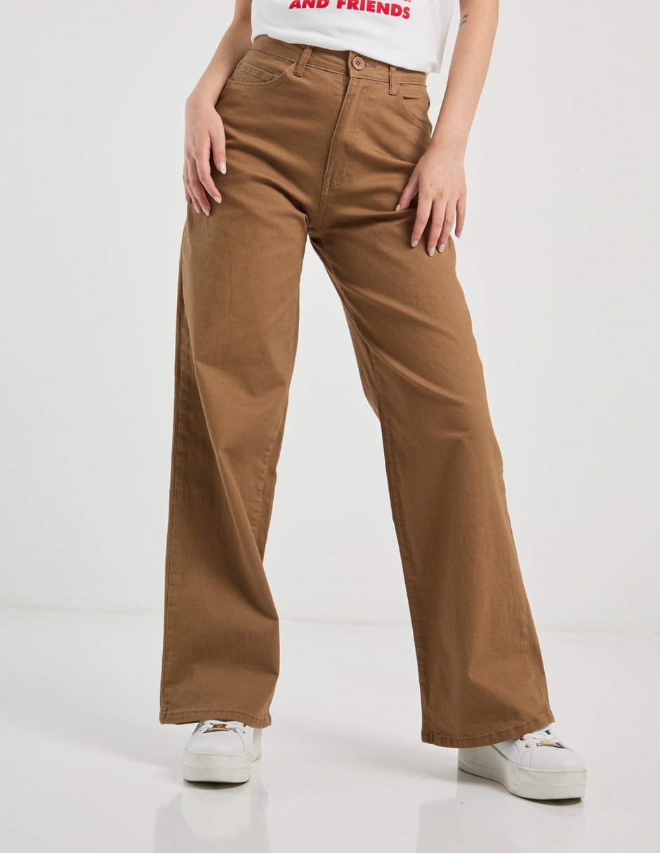 Pantalón relaxed Aéropostale wide leg para mujer