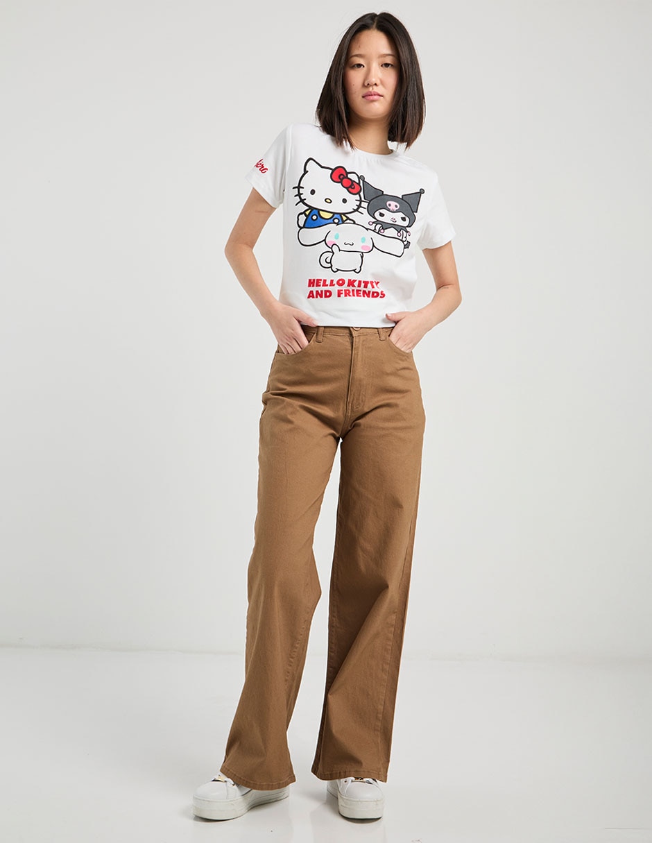 Pantalón relaxed Aéropostale wide leg para mujer