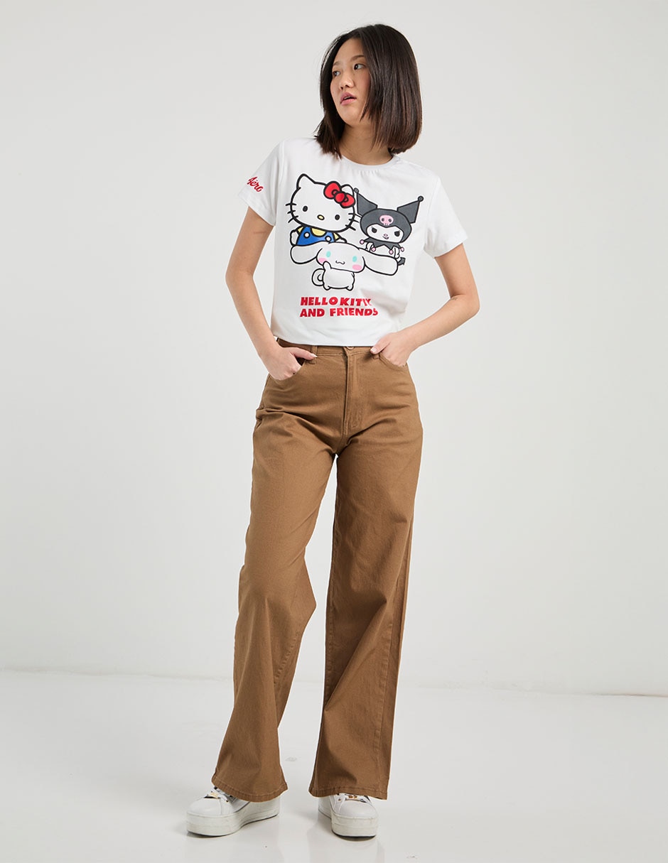 Pantalón relaxed Aéropostale wide leg para mujer