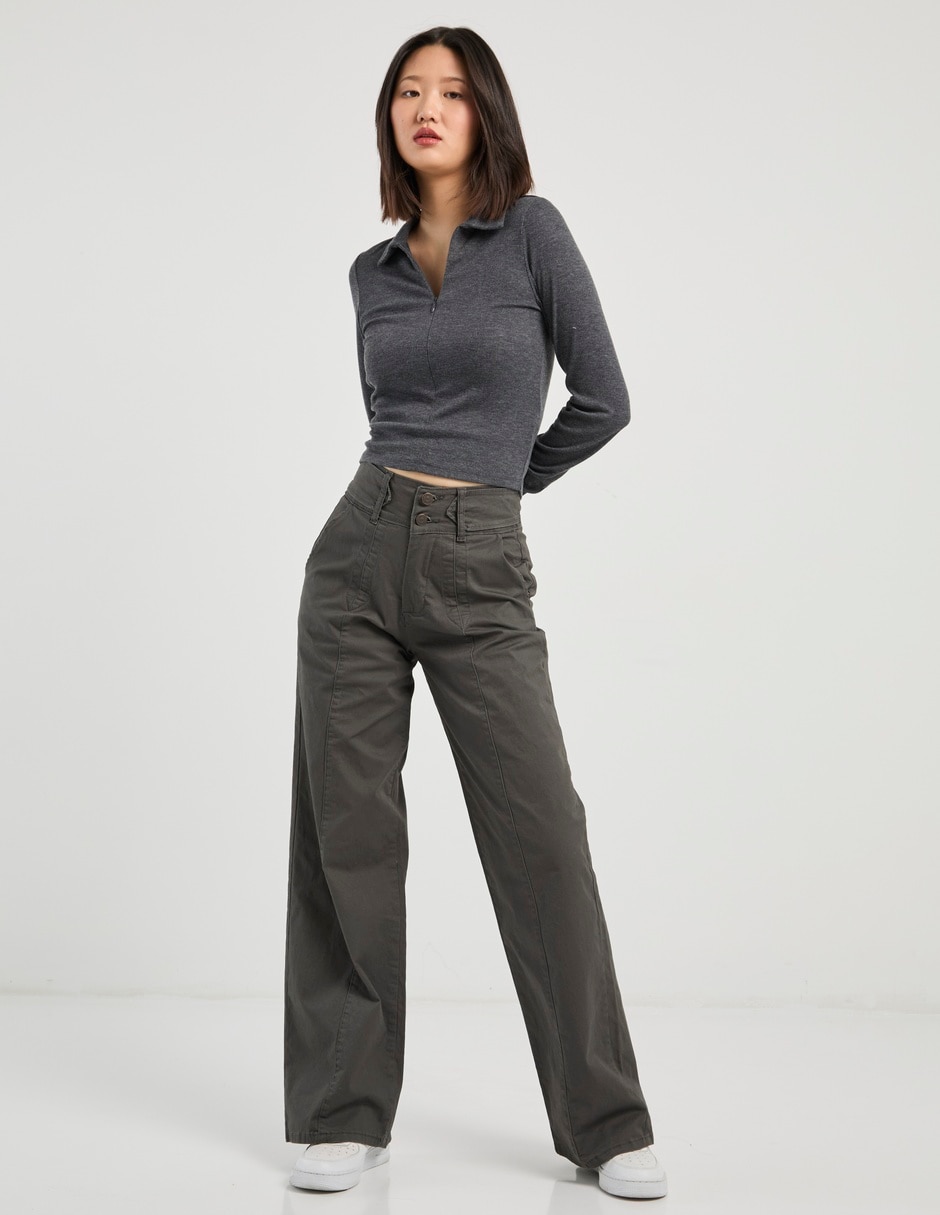 Pantalón relaxed straight para mujer