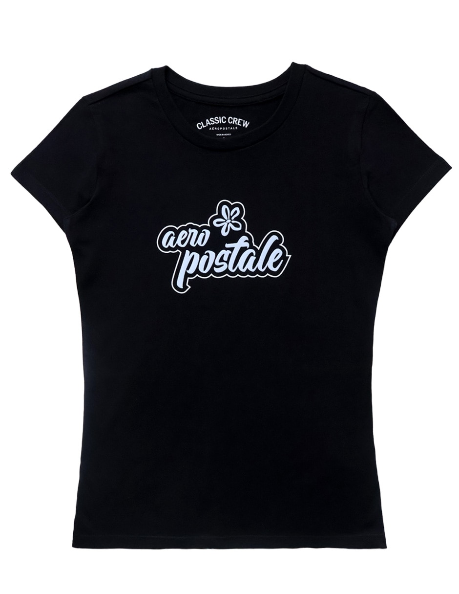 Playera manga corta cuello redondo para mujer