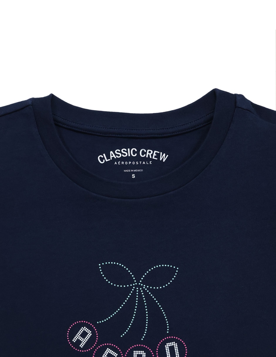 Playera manga corta cuello redondo para mujer 2