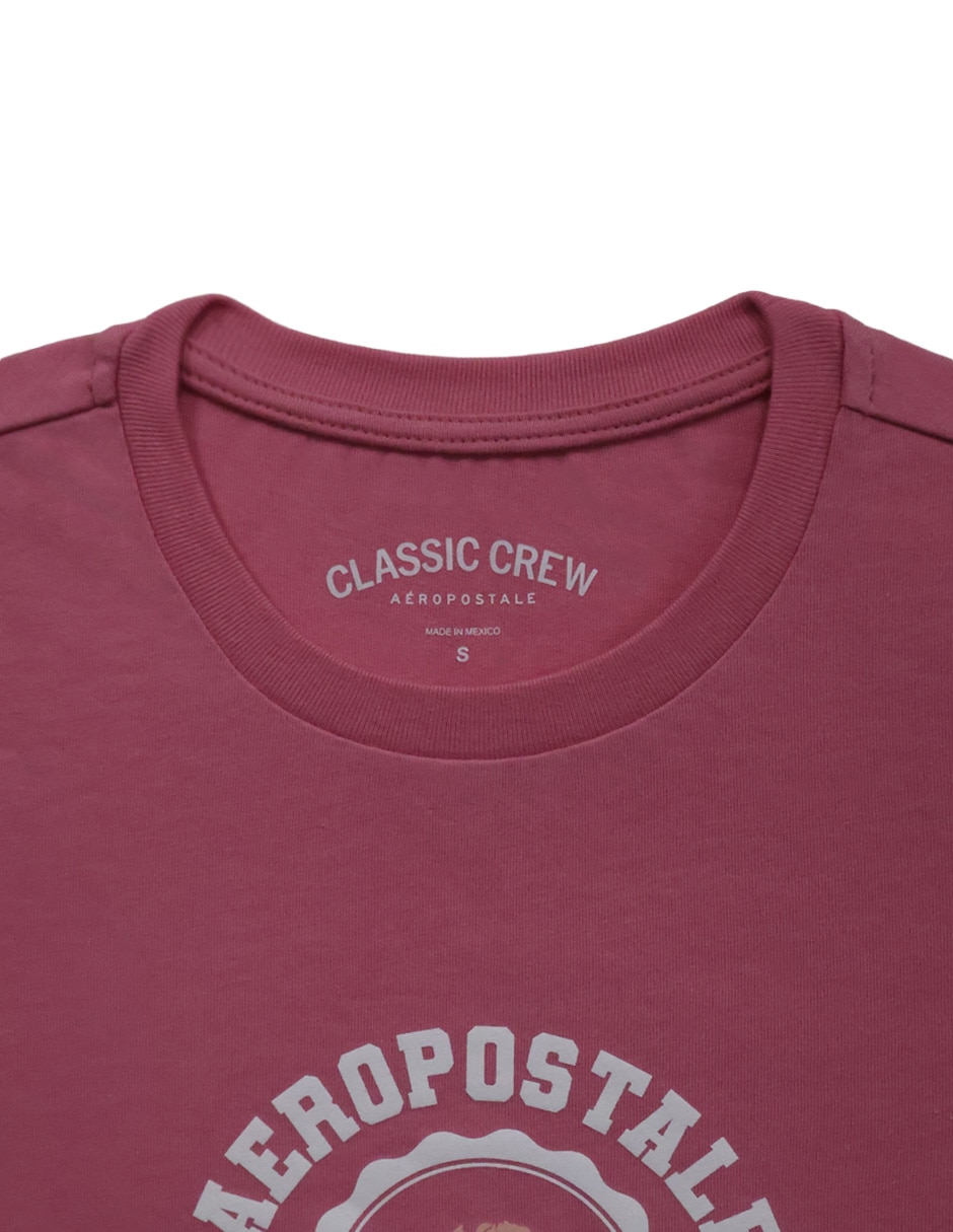 PLAYERA AERO T48654 M/C LOGO, G, ROSA