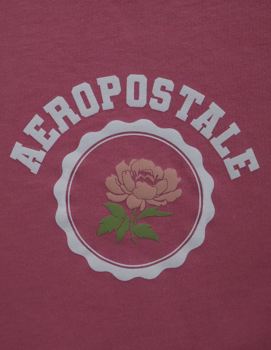 PLAYERA AERO T48654 M/C LOGO, G, ROSA