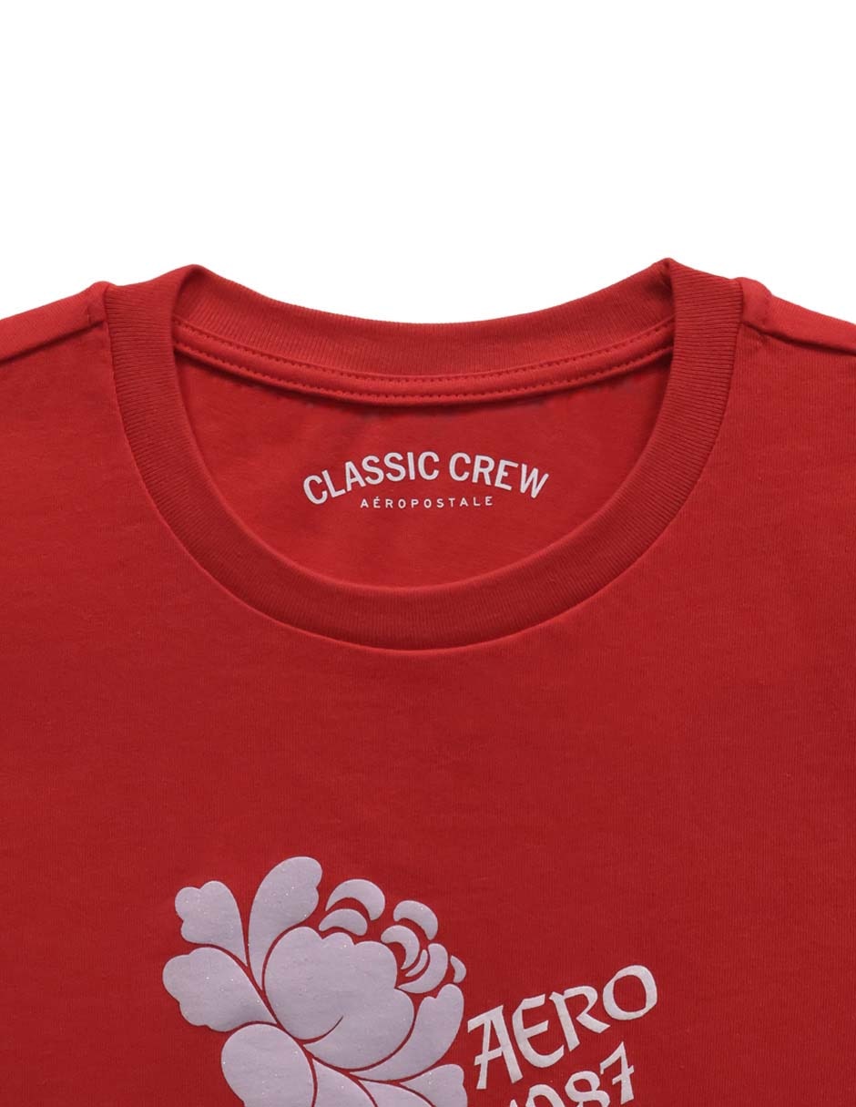 Playera manga corta cuello redondo para mujer 3