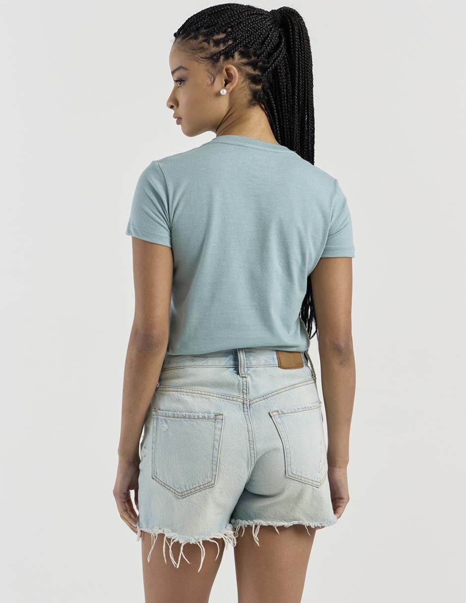 Playera manga corta cuello redondo para mujer 6