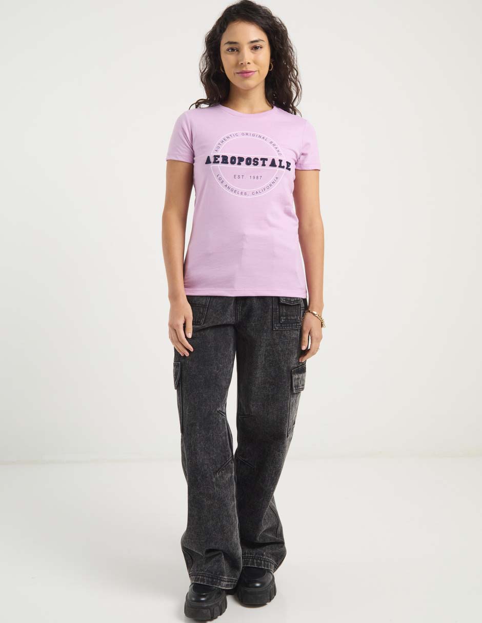Playera manga corta cuello redondo para mujer 3