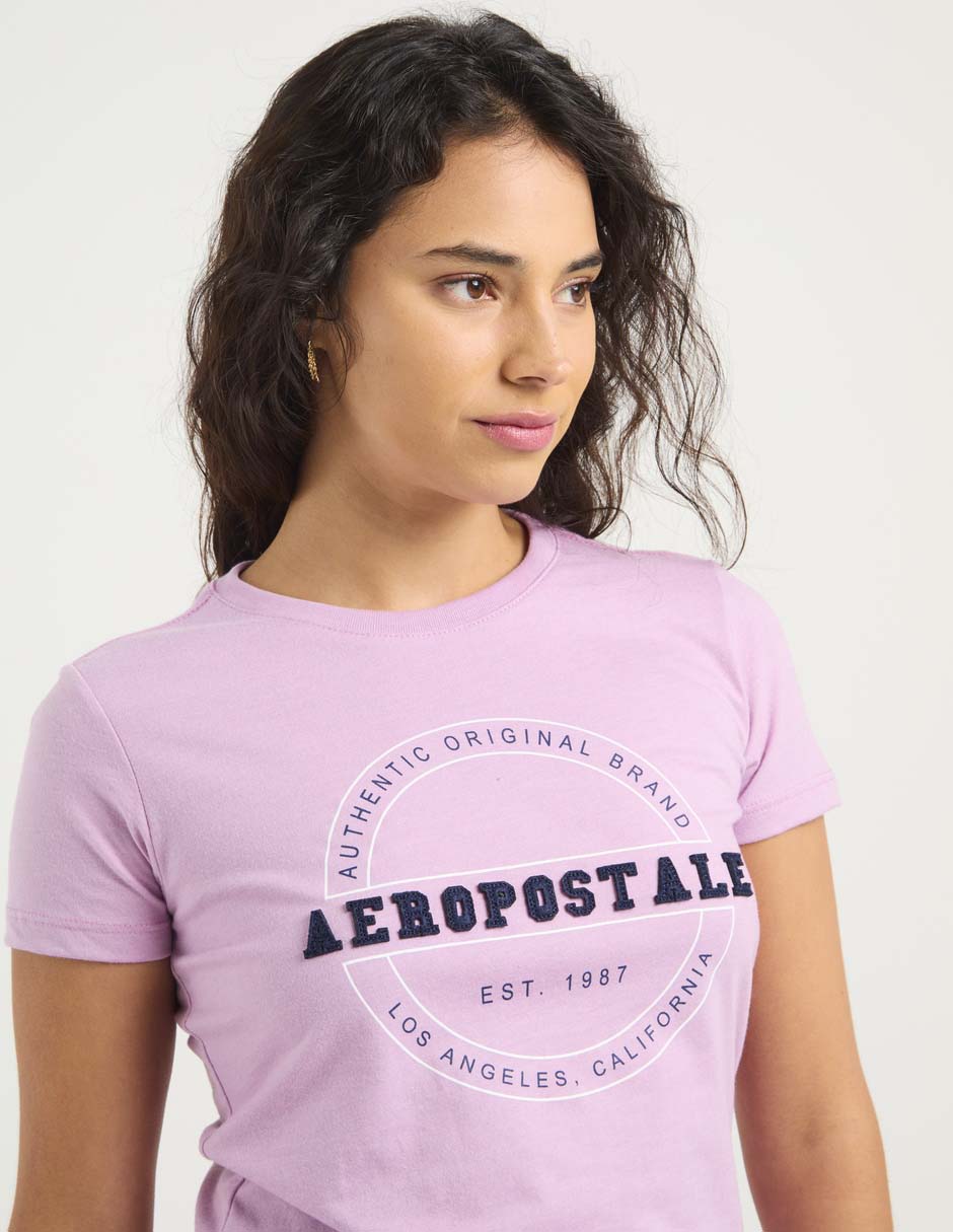 Playera manga corta cuello redondo para mujer 4