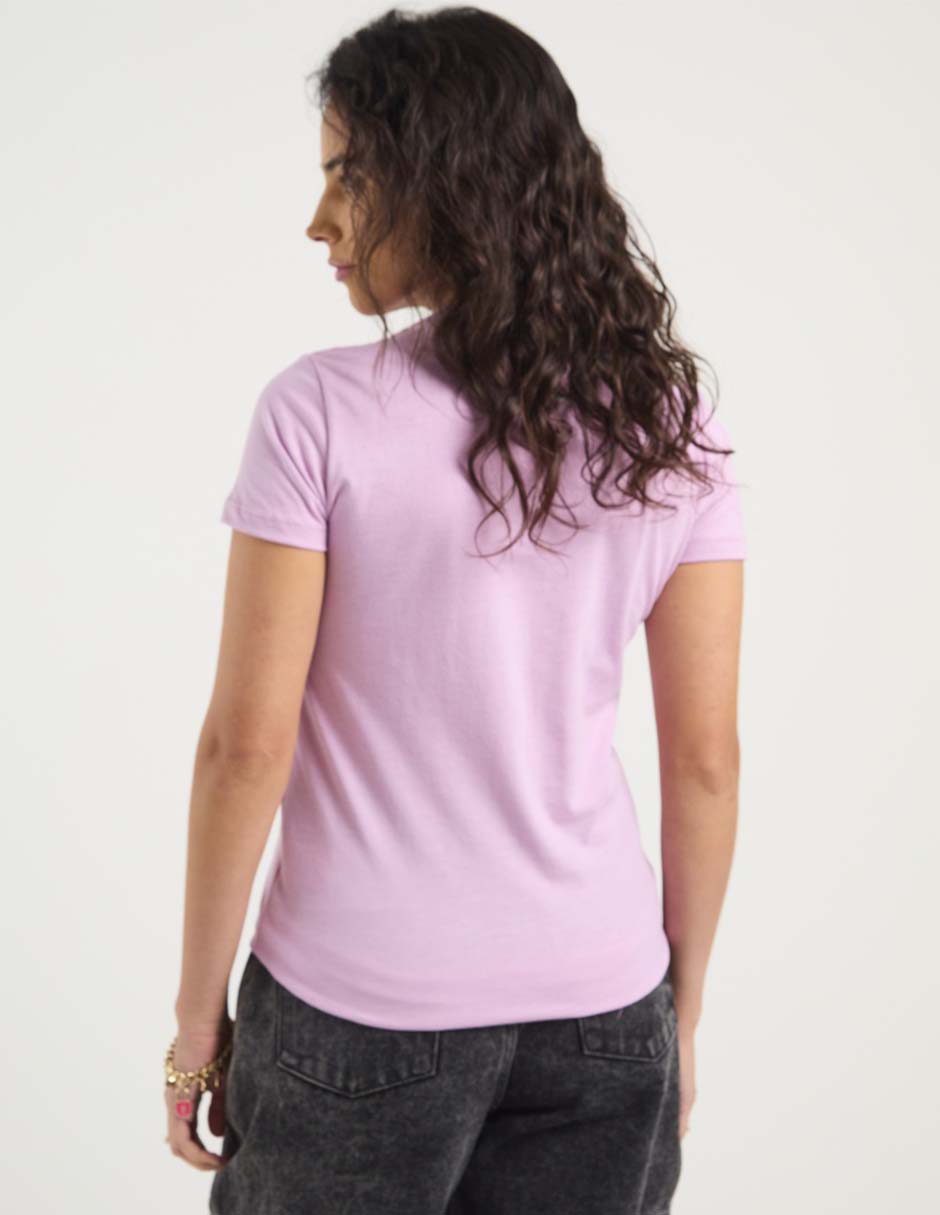 Playera manga corta cuello redondo para mujer 6