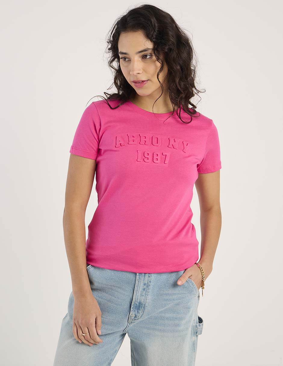 Playera manga corta cuello redondo para mujer 2