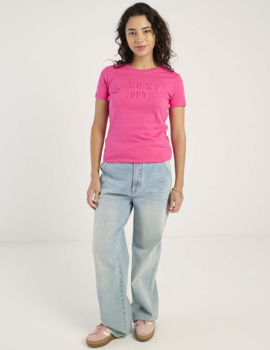Playera manga corta cuello redondo para mujer 3