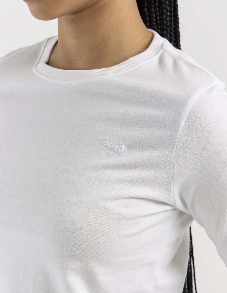 Playera manga larga cuello redondo para mujer 4