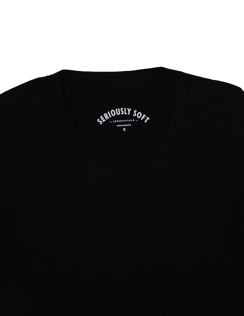 Playera manga corta cuello V para mujer 2