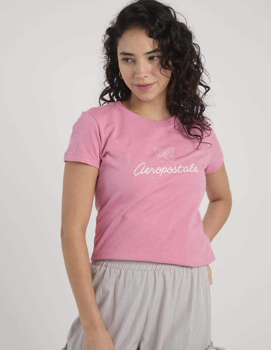 Playera manga corta cuello redondo para mujer 8