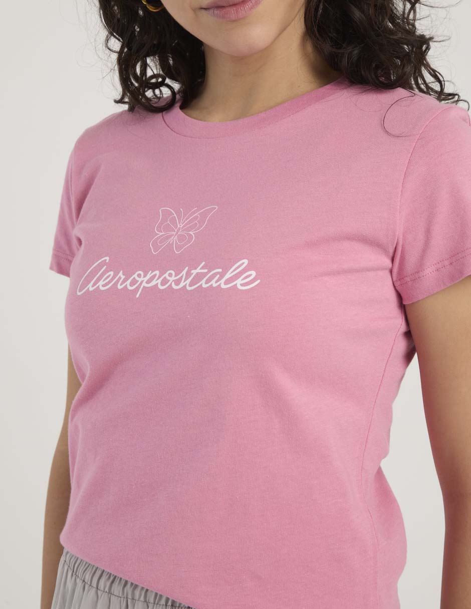 Playera manga corta cuello redondo para mujer 11
