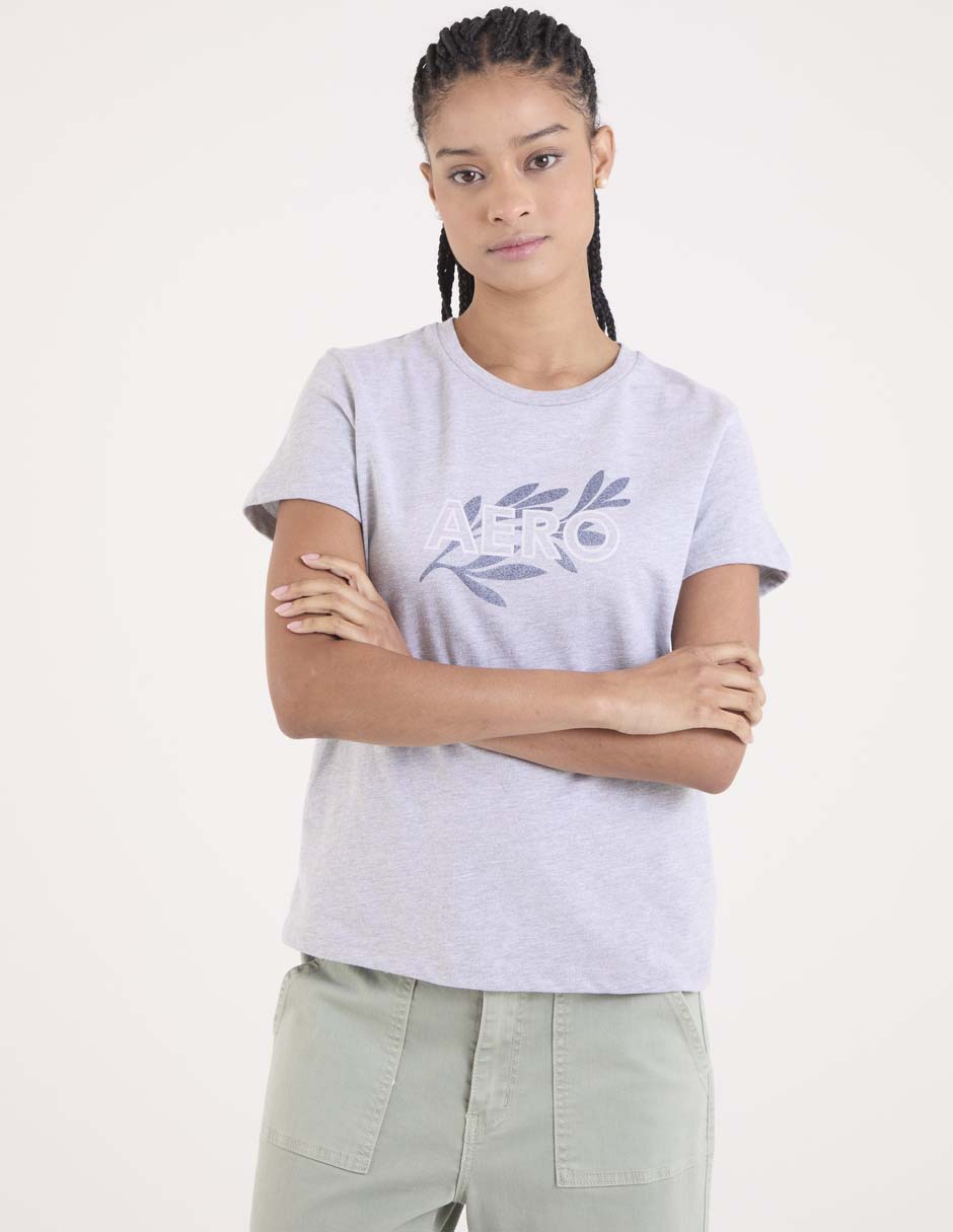Playera manga corta cuello redondo para mujer 2