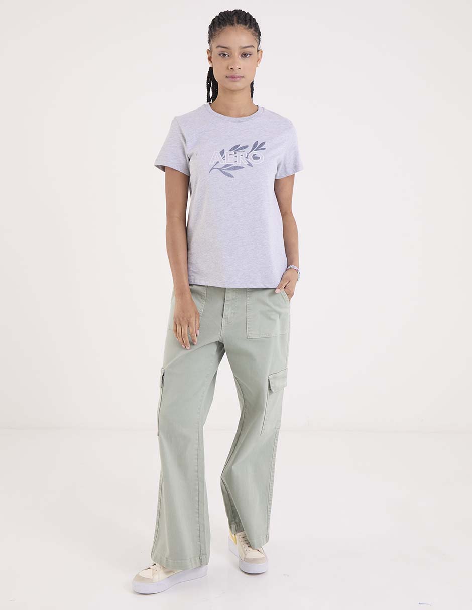 Playera manga corta cuello redondo para mujer 3