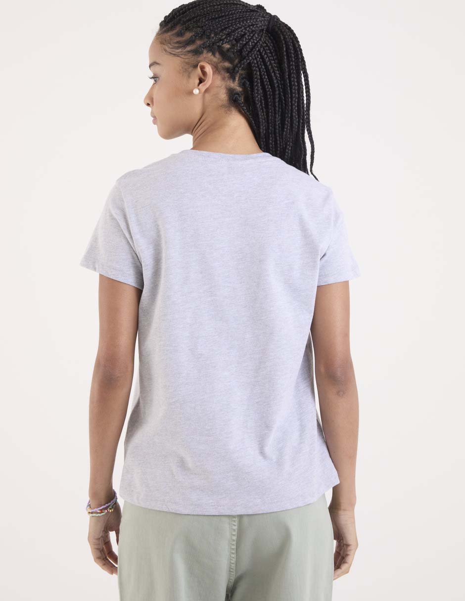 Playera manga corta cuello redondo para mujer 6