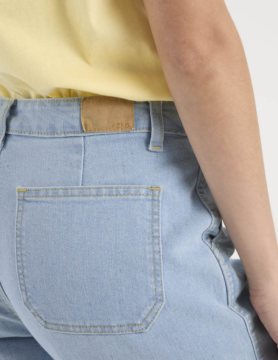 Jeans straight cintura media para mujer 5