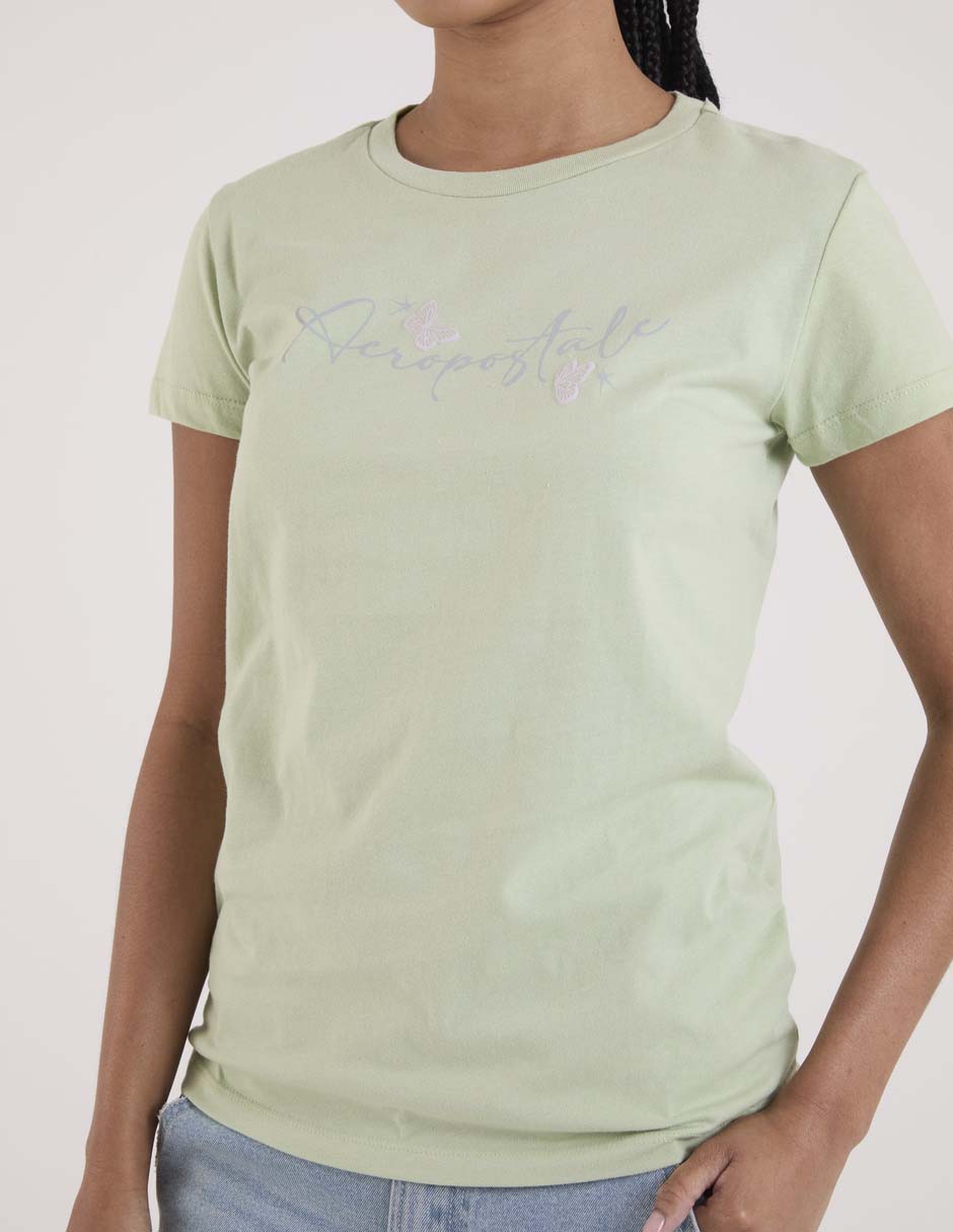 Playera manga corta cuello redondo para mujer 5