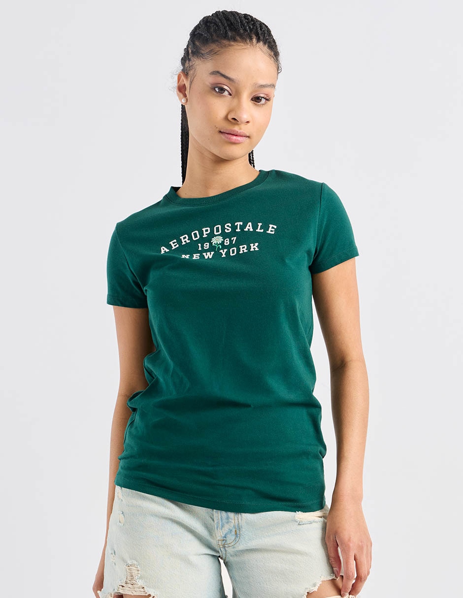 Playera manga corta cuello redondo para mujer Playera manga corta cuello redondo para mujer
